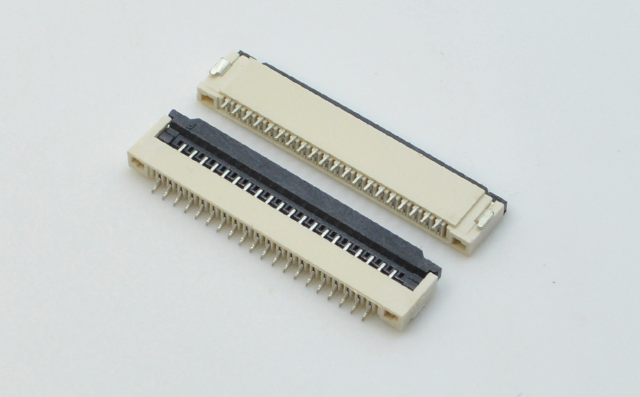 厂家91免费看黄片软件FFC扁平软排线插座1.0mm 16p-30P翻盖式下接SMT座子,91免费看视频