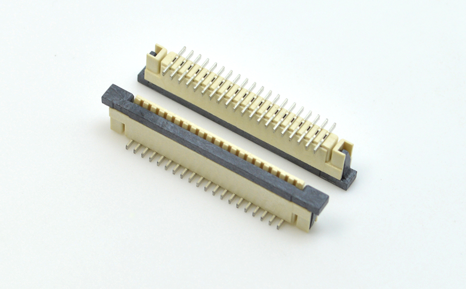 接插件FFC/91免费看黄片软件 1.0MM 8P 一字脚 立贴带锁 扁平电缆连接器,91免费看视频