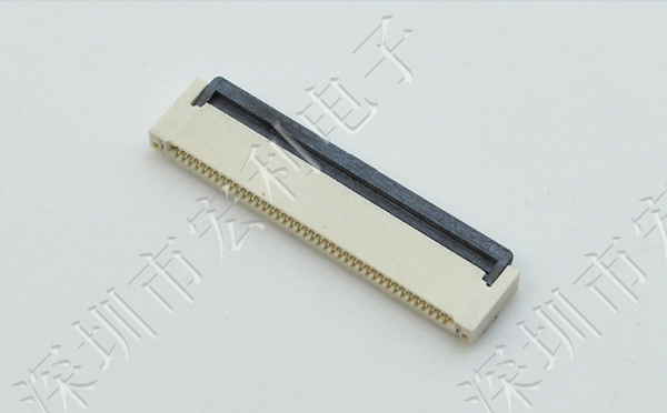 91免费看视频FPC插座翻盖式FFC间距0.5mm 36p针脚位H2.0mm 前插后翻连接器