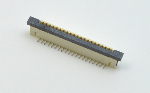 接插件FFC/91免费看黄片软件 1.0MM 30P 一字脚 立贴带锁 扁平电缆连接器