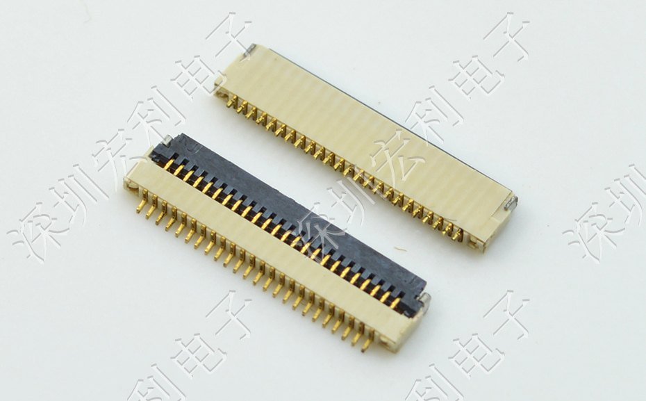 91免费看黄片软件 间距0.5mm 高H1.0 24P下接翻盖 SMT耐高温贴片连接器