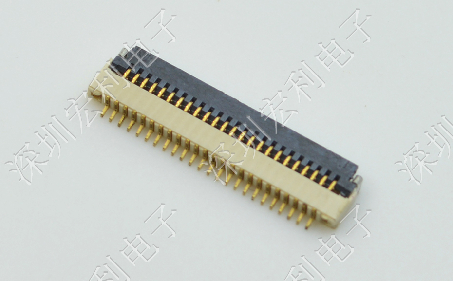 91免费看黄片软件 间距0.5mm 高H1.0 24P下接翻盖 SMT耐高温贴片连接器
