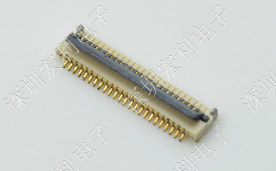 91免费看黄片软件 间距0.5mm 高H1.0 24P下接翻盖 SMT耐高温贴片连接器