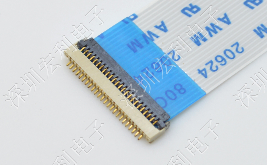 91免费看黄片软件 间距0.5mm 高H1.0 24P下接翻盖 SMT耐高温贴片连接器